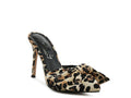 Joelle Bow Leopard Mule Heel