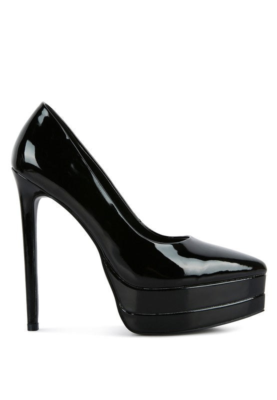 Cuddles Patent PU Stiletto Platform Sandals