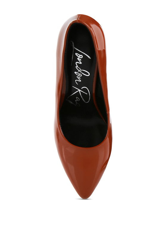 Cuddles Patent PU Stiletto Platform Sandals