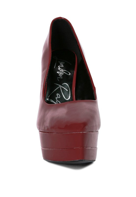 Cuddles Patent PU Stiletto Platform Sandals