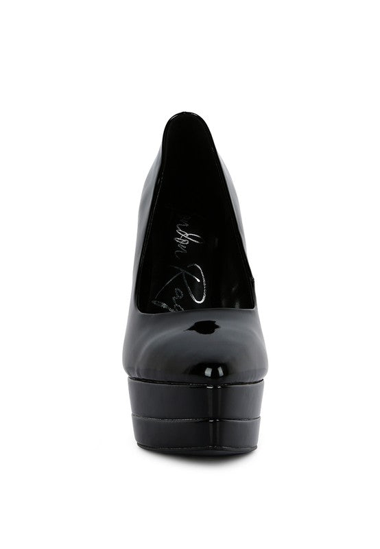Cuddles Patent PU Stiletto Platform Sandals