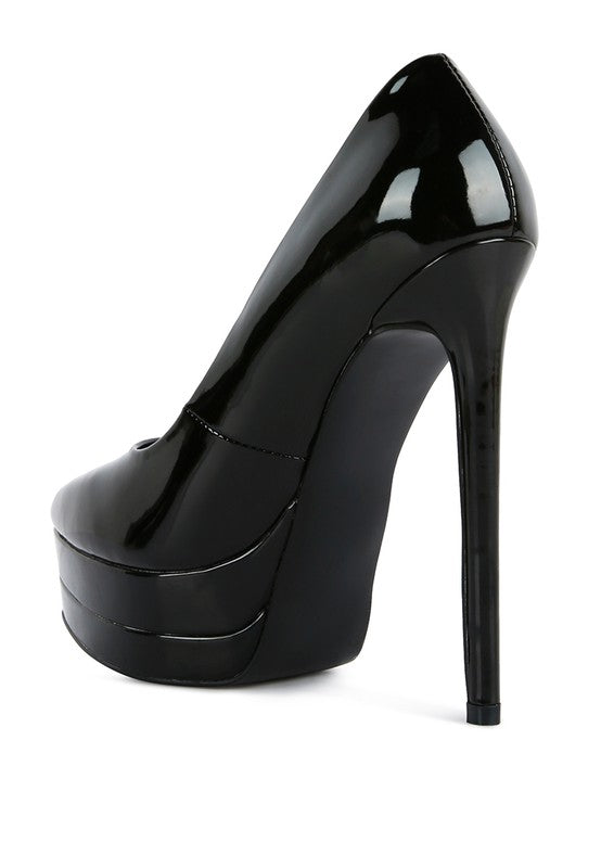 Cuddles Patent PU Stiletto Platform Sandals