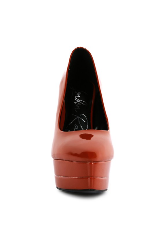 Cuddles Patent PU Stiletto Platform Sandals