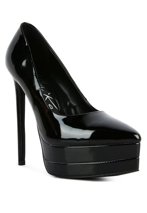 Cuddles Patent PU Stiletto Platform Sandals