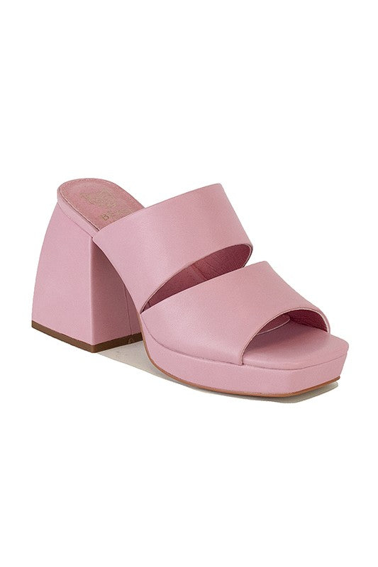 Lucy Chunky Heel Mule