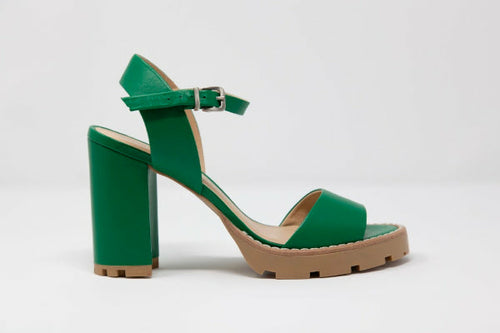 Anna Tony 4-Inch Leather Block Heel Sandal