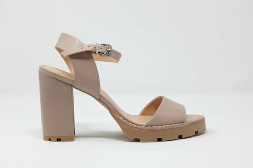 Anna Tony 4-Inch Leather Block Heel Sandal