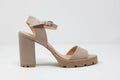 Anna Tony 4-Inch Leather Block Heel Sandal