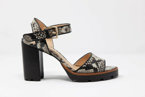 Anna Tony 4-Inch Leather Block Heel Sandal