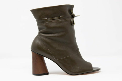Shaz Self-Tie Leather Boot Sandal
