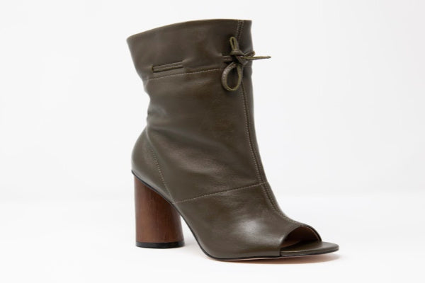 Shaz Self-Tie Leather Boot Sandal