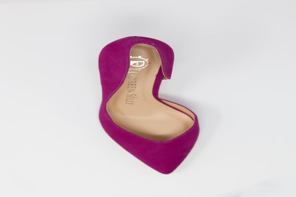 Faith Magenta Suede D'Orsay Pump